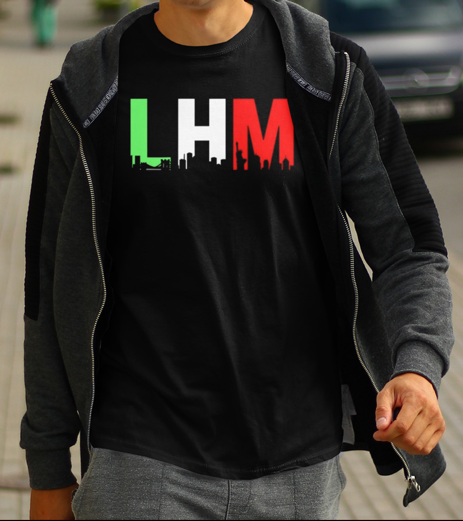 Stream Yvng Mobster LHM NYC Skyline Green White Red Drip Letters T-Shirt