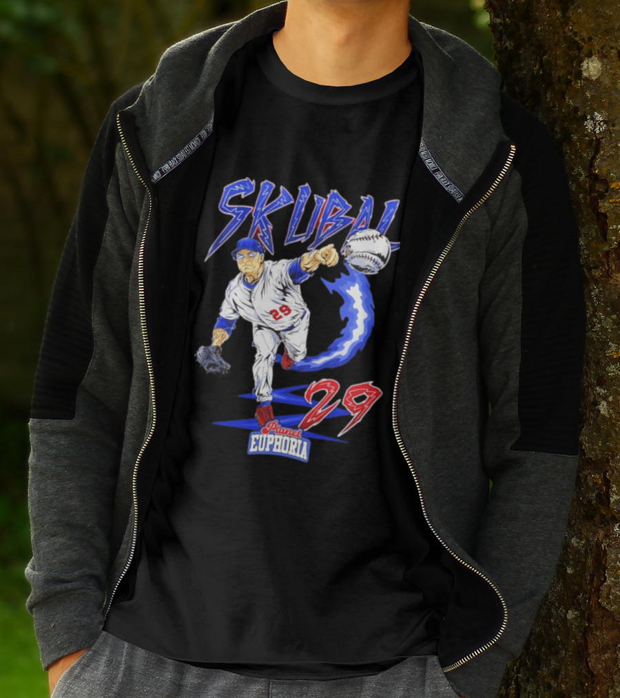 Tarik Skubal 29 Planet Euphoria Dodgers MLB Comic 2026 T-Shirt