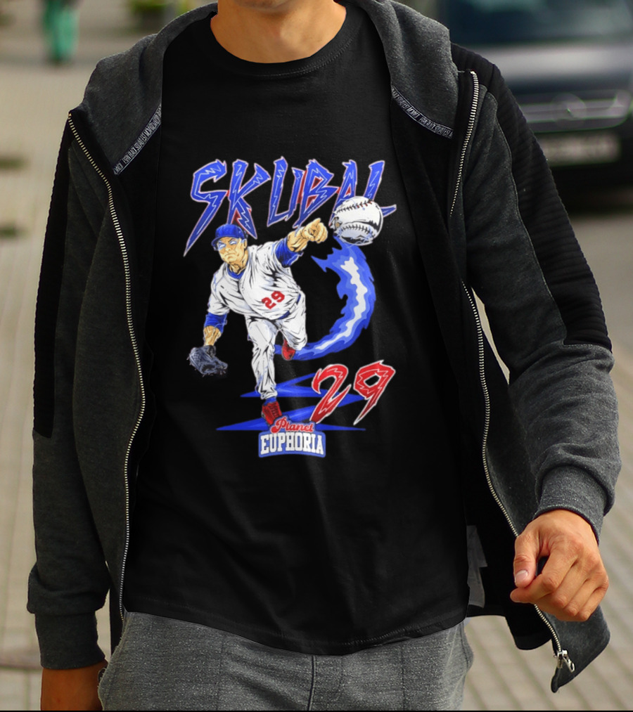 Tarik Skubal 29 Planet Euphoria Dodgers MLB Comic 2026 T-Shirt