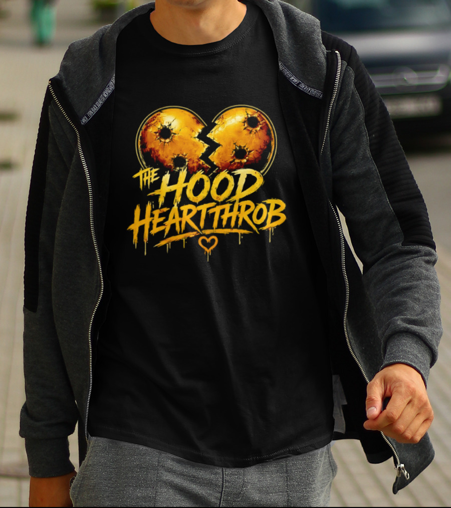 The Hood Heartthrob Golden Broken Heart T-Shirt