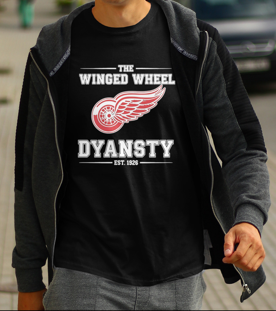 The Winged Wheel Dynasty Est 1926 Detroit Red Wings Hockey Legacy T-Shirt