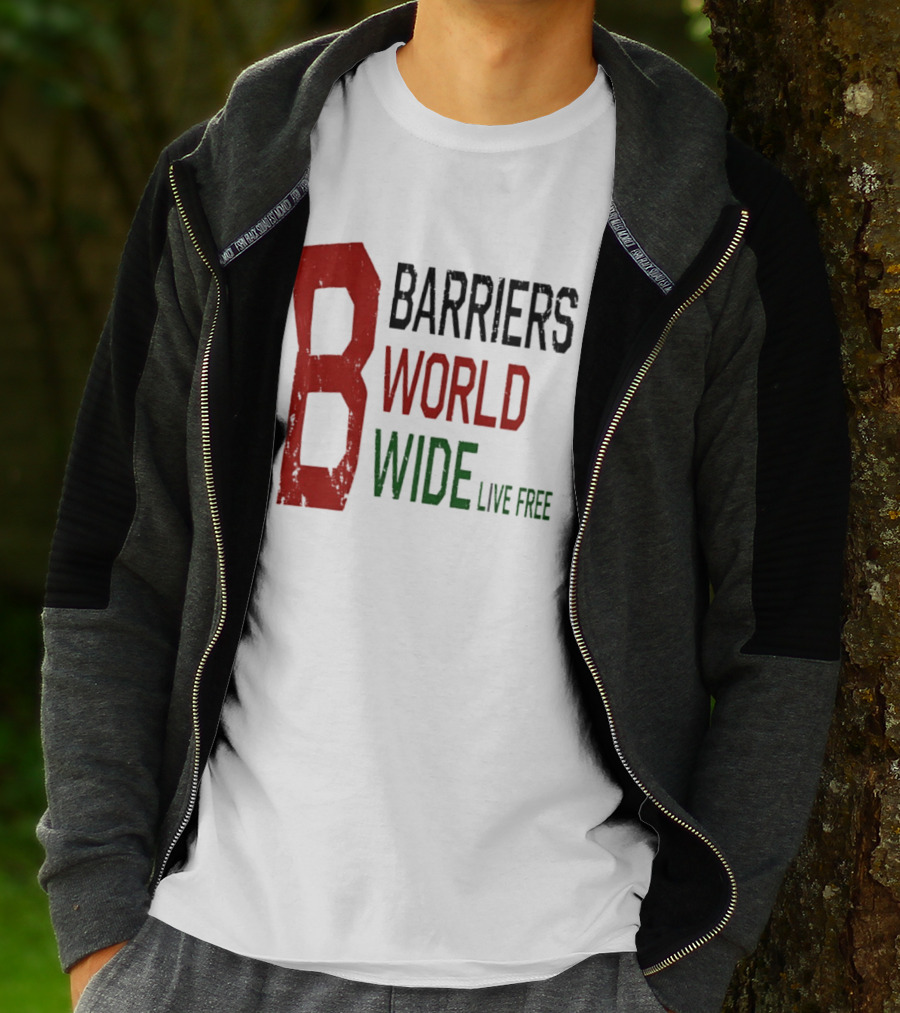 Barriers World Wide Live Free Streetwear Red Green T-Shirt