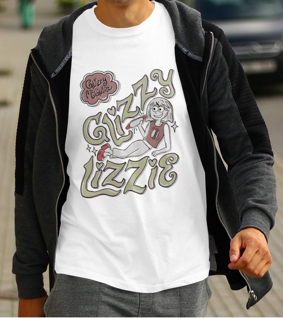 Glizzy McGuire Glizzy Lizzie Hot Dog Retro Character Fun T-Shirt