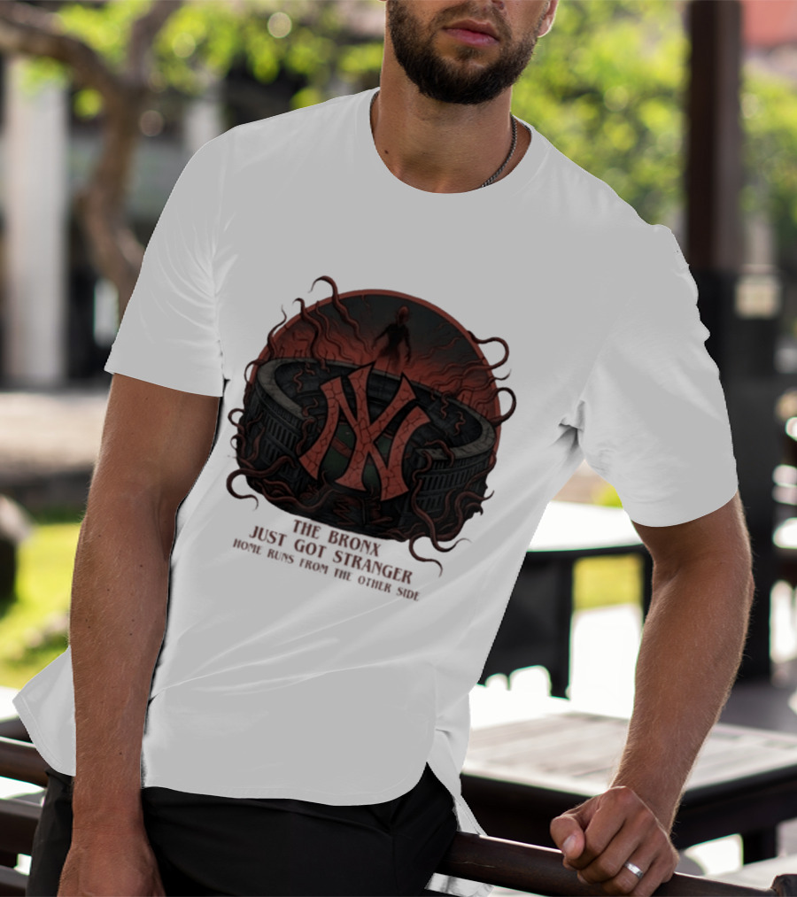 Yankees Stranger Things Mashup The Bronx Just Got Stranger Home Runs Other Side T-Shirt