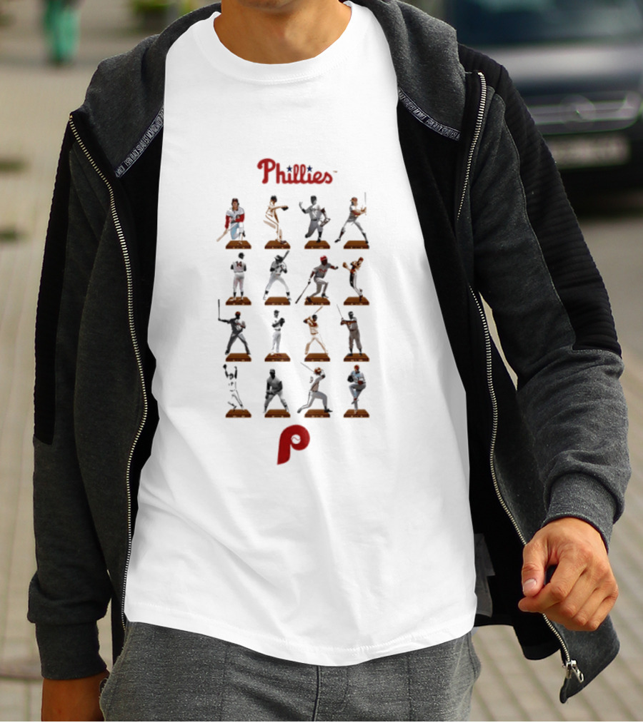 Philadelphia Phillies Legends Baseball Hall Of Fame Moments T-Shirt