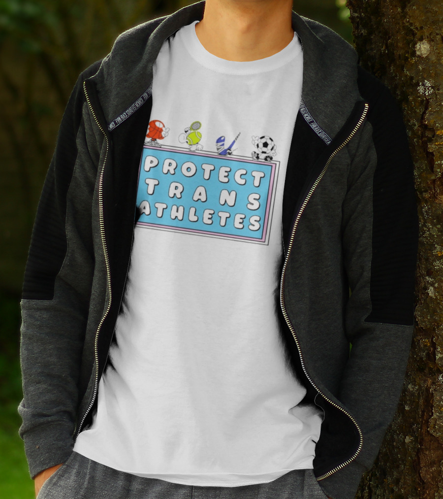 Protect Trans Athletes Sports Advocacy Basketball Tennis American Football Soccer T-Shirt