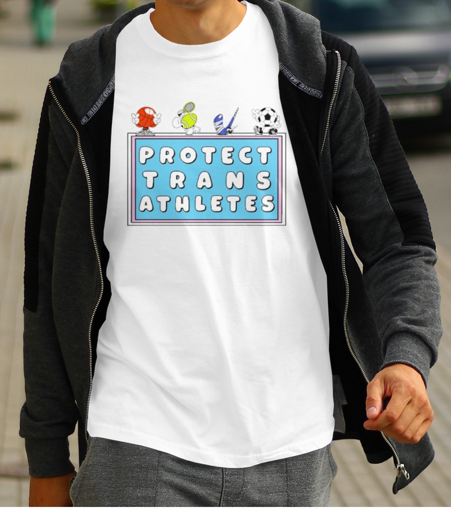 Protect Trans Athletes Sports Advocacy Basketball Tennis American Football Soccer T-Shirt