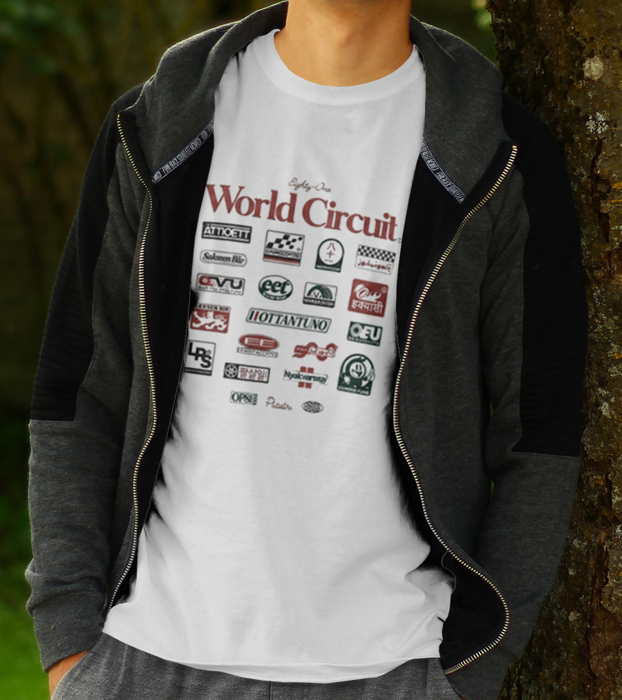 Racing Eighty One World Circuit Motorsport Track Icons Collection T-Shirt