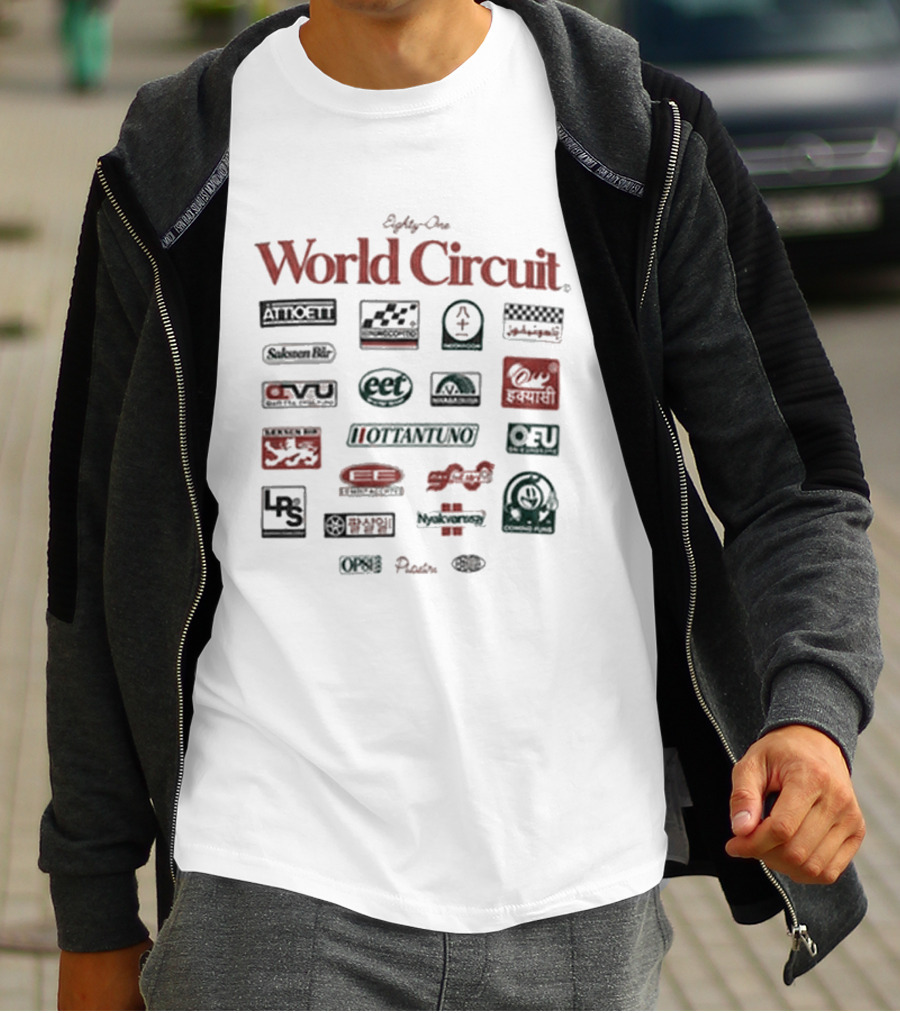 Racing Eighty One World Circuit Motorsport Track Icons Collection T-Shirt
