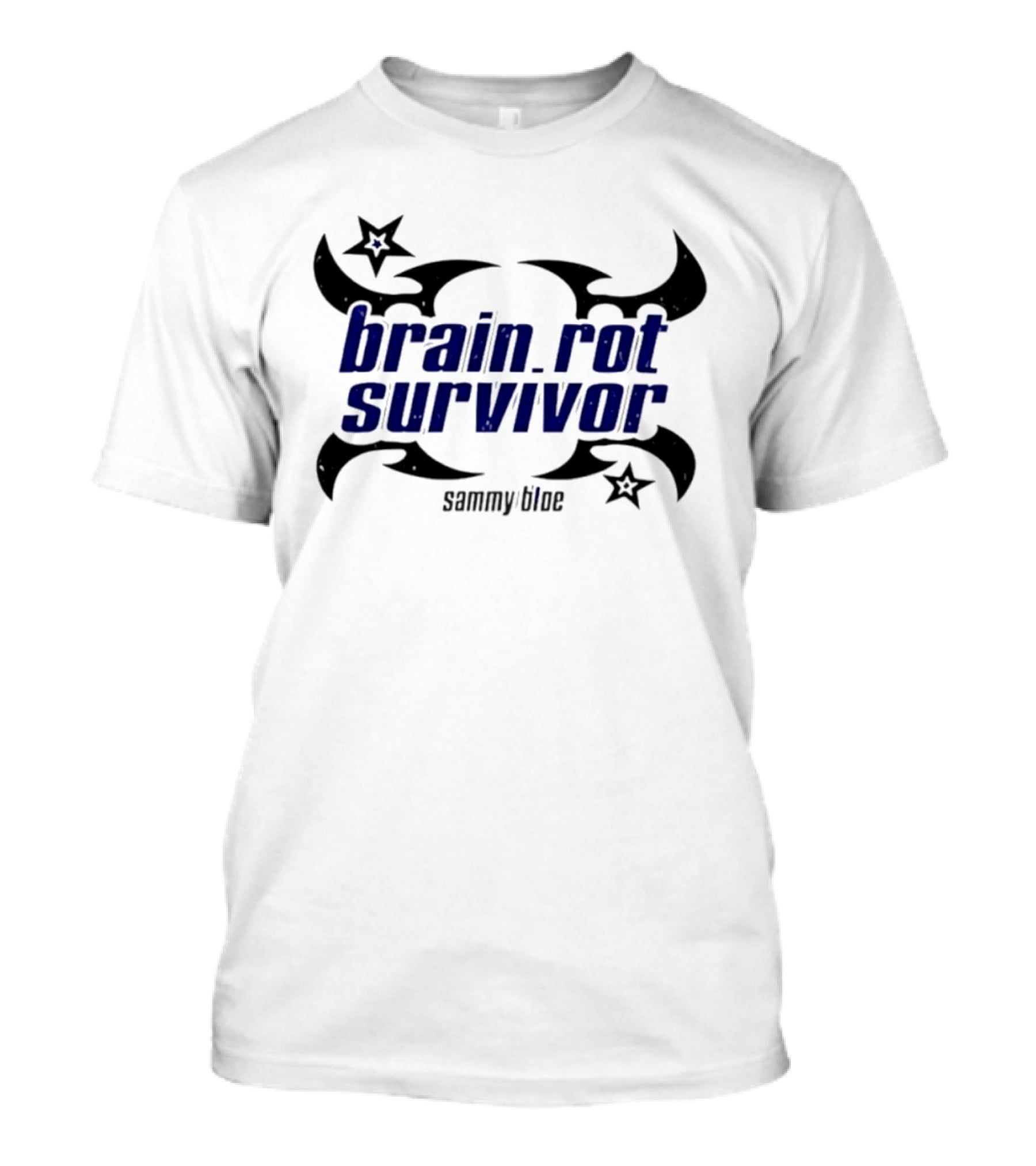 Brainrot Survivor Sammy Blue Stars Tribal T-Shirt