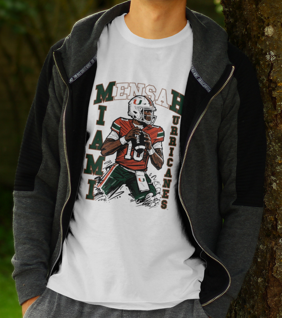 Mensah Miami Hurricanes NCAA Football Player 18 T-Shirt