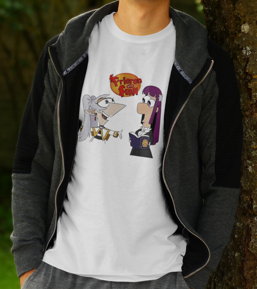 Frieren And Fern Phineas And Ferb Crossover Beyond Journey's End T-Shirt