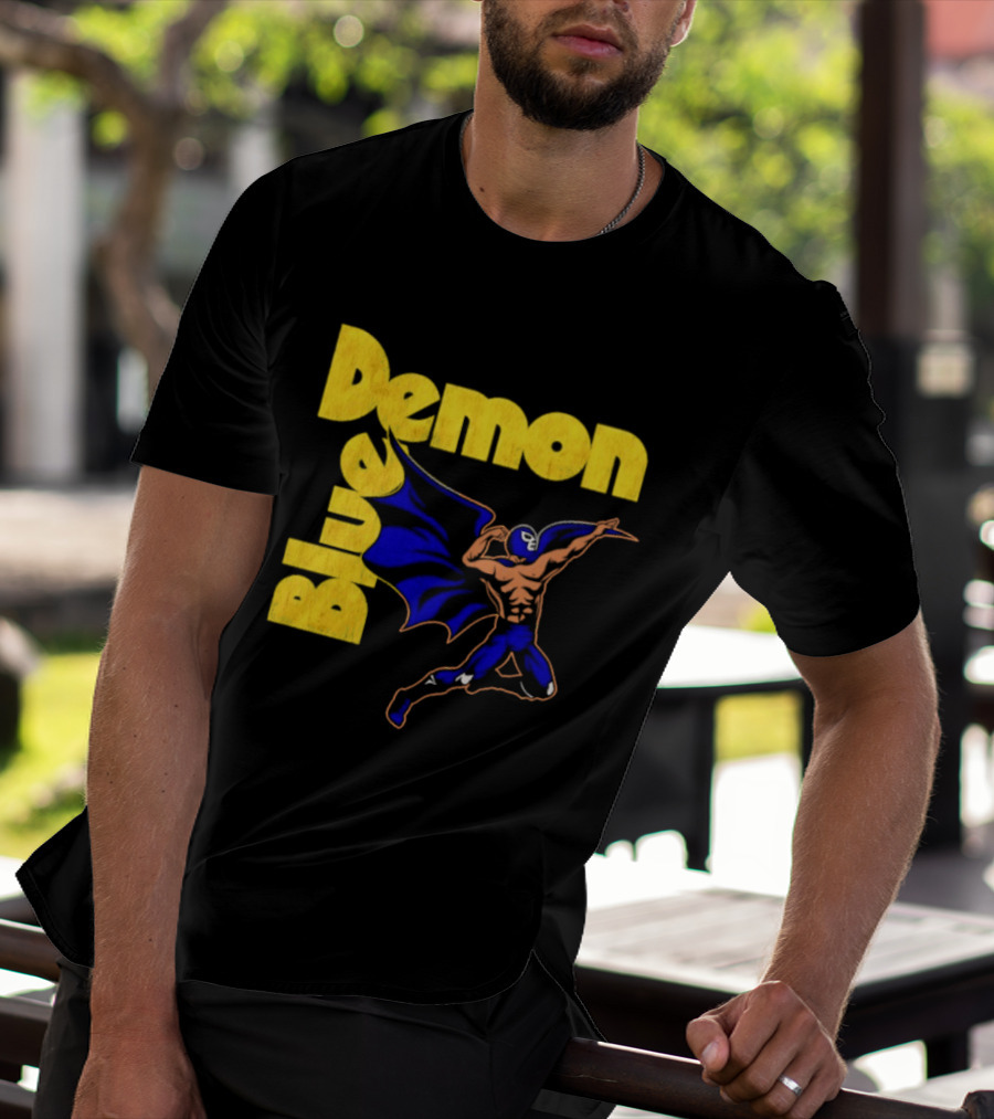 Alejandro Munoz Moreno Blue Demon Mexico Wrestling Iconic Luchador T-Shirt