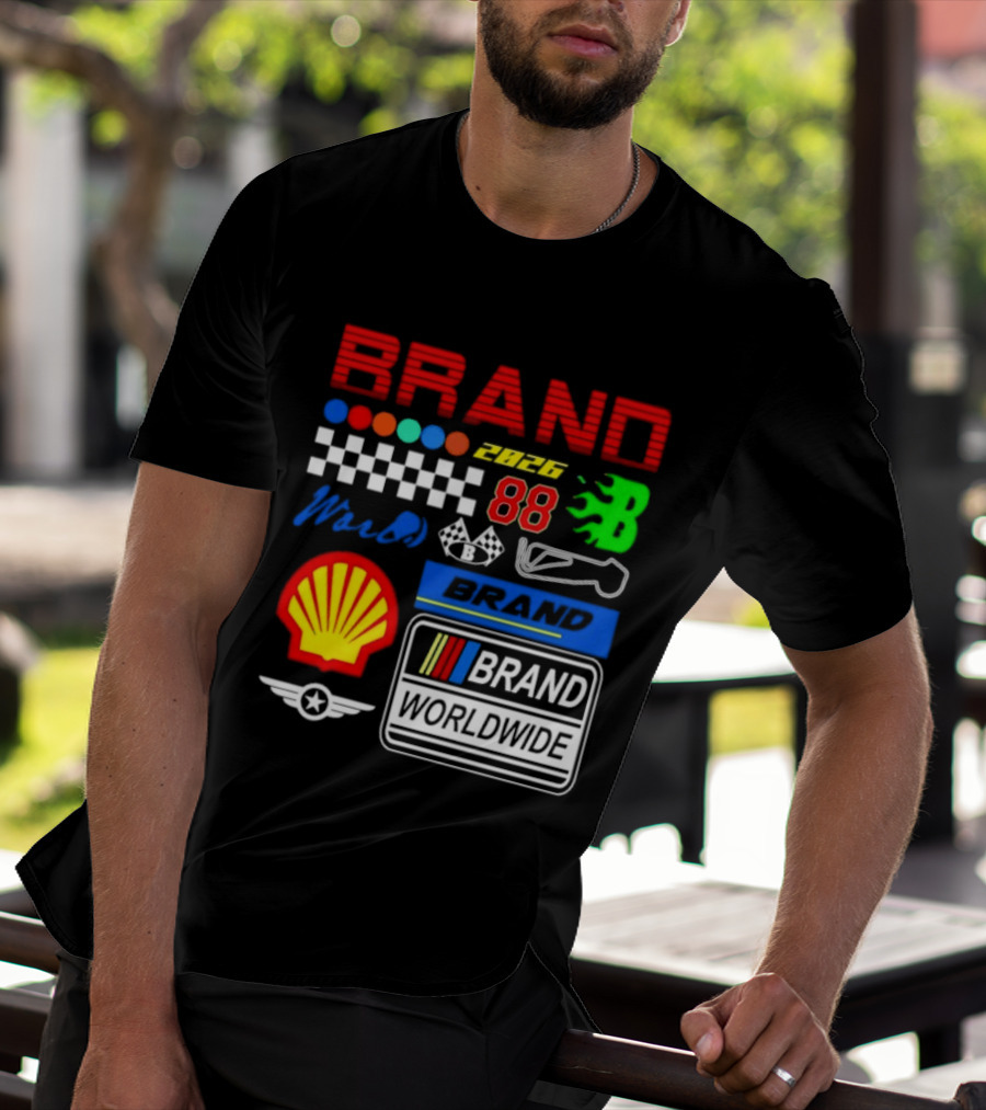Brand 88 Worldwide Racing Motorsport Checkered Shell 2026 T-Shirt