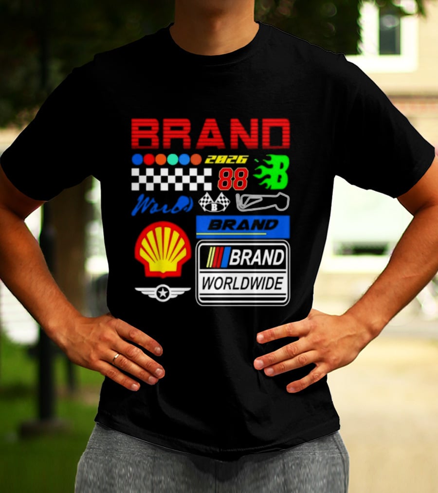 Brand 88 Worldwide Racing Motorsport Checkered Shell 2026 T-Shirt