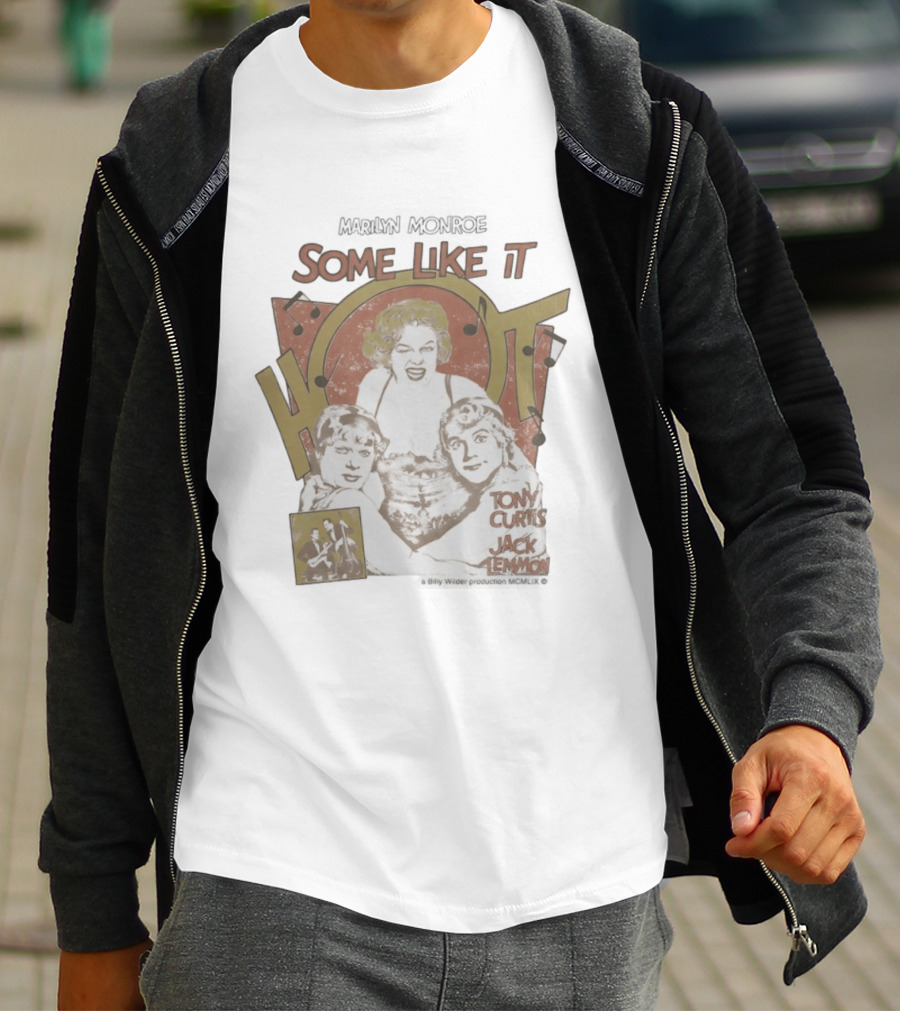 Marilyn Monroe Some Like It Hot Tony Curtis Jack Lemmon Billy Wilder Production T-Shirt
