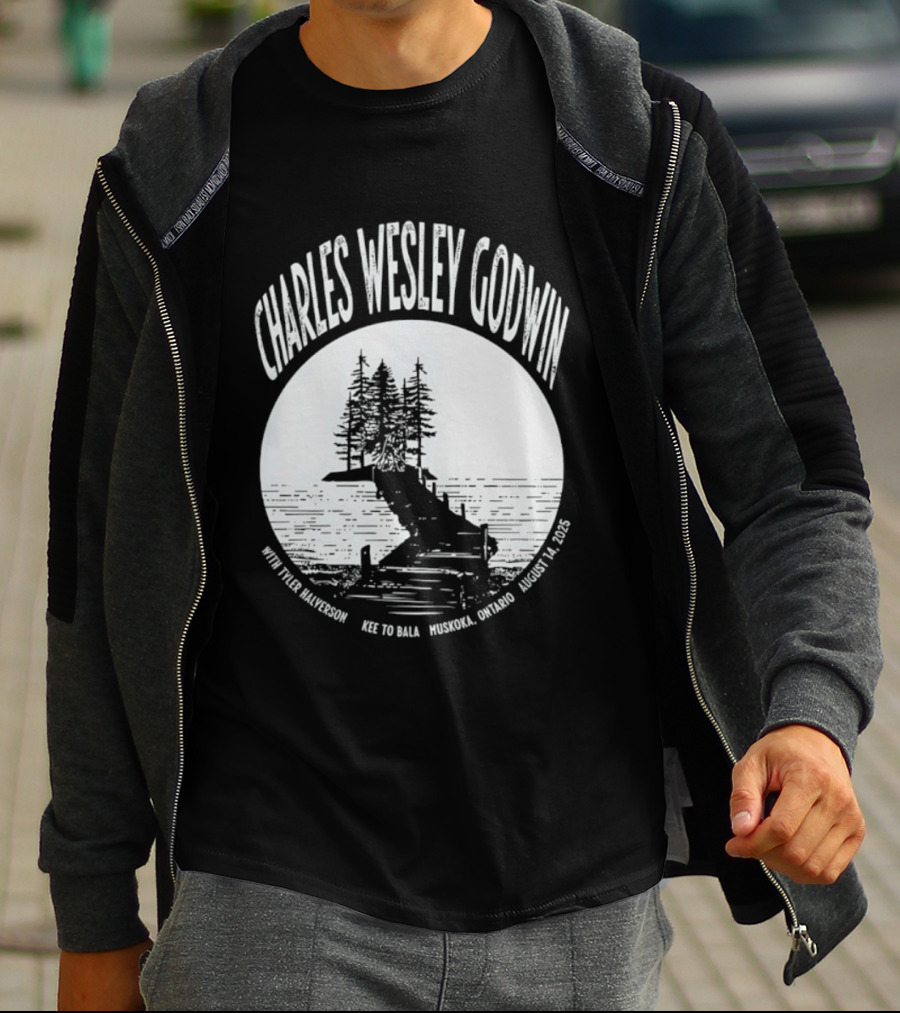 Charles Wesley Godwin 2025 Muskoka Tour Bala Ontario August 14 Key To Bala T-Shirt