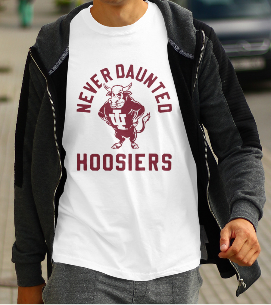 Never Daunted Hoosiers IU Mascot Indiana Spirit T-Shirt