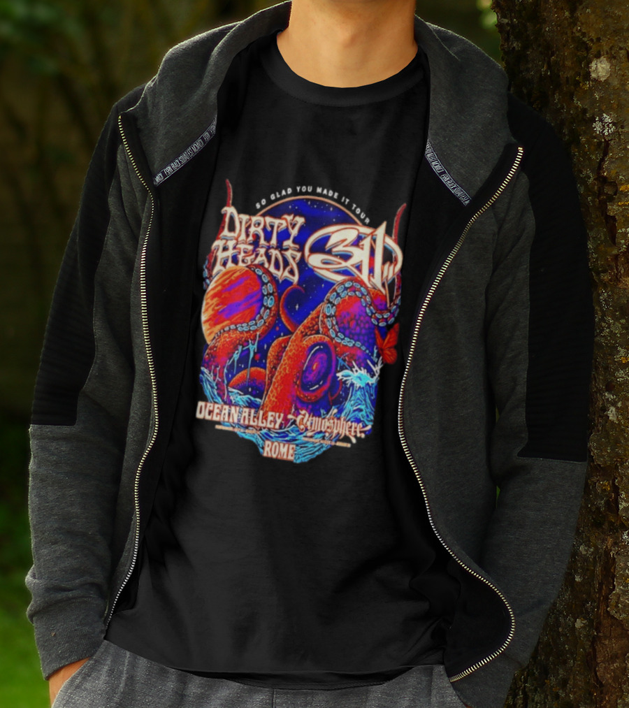 Dirty Heads 311 So Glad You Made It Tour Ocean Alley Atmosphere Rome Octopus T-Shirt