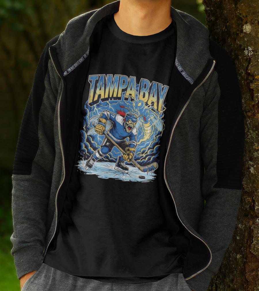 Tampa Bay Lightning ThunderBug Hockey Ice Storm Burst T-Shirt
