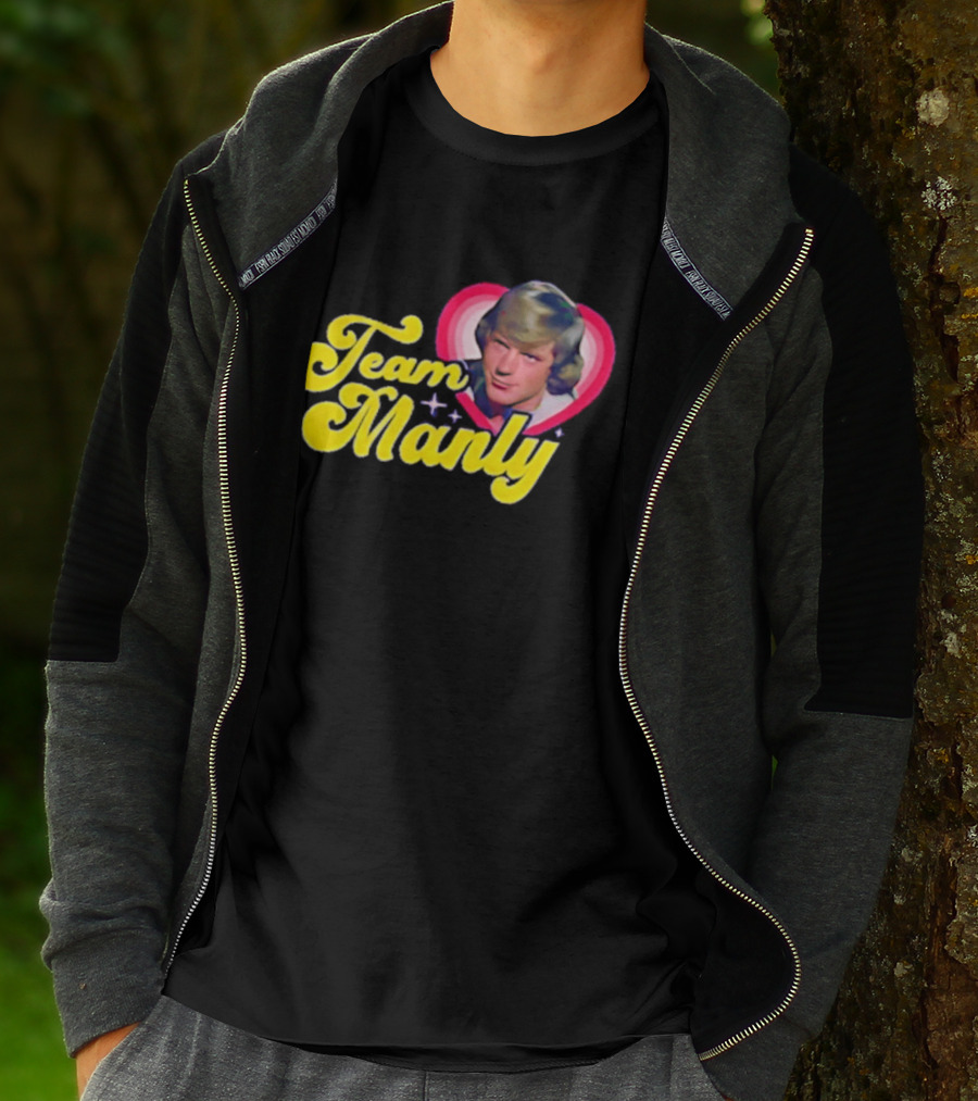 Team Manly Bobby Sherman Retro Heart T-Shirt