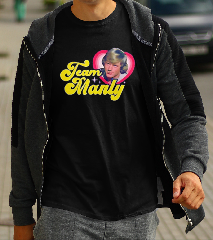 Team Manly Bobby Sherman Retro Heart T-Shirt