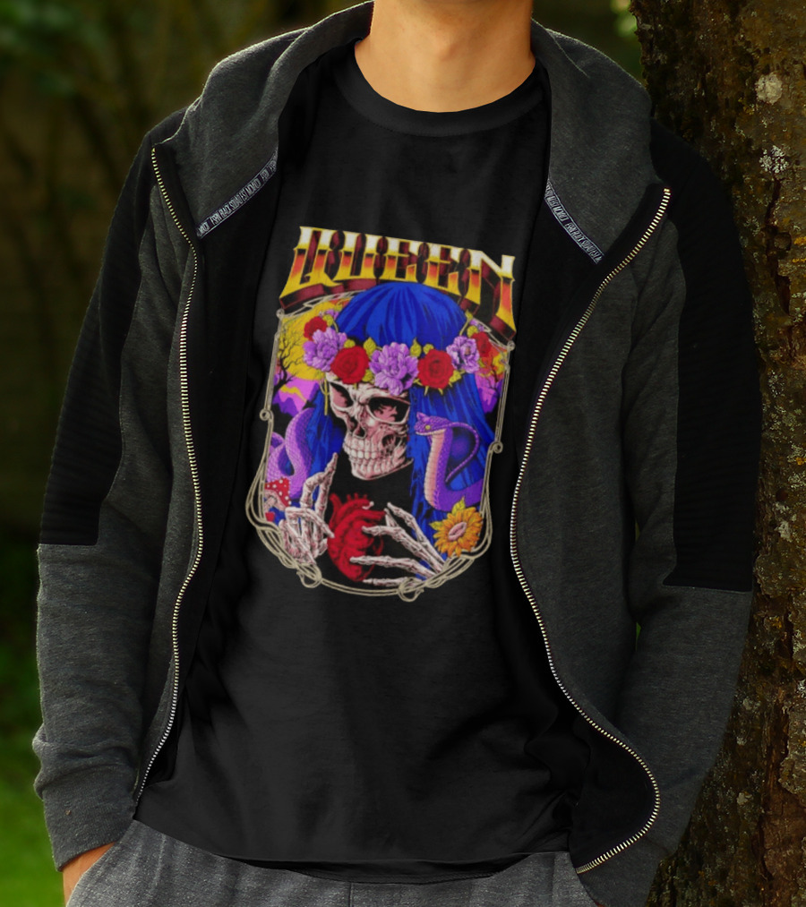 Til Death Skeleton Fiesta Cobra Floral Skeleton Tattoo T-Shirt