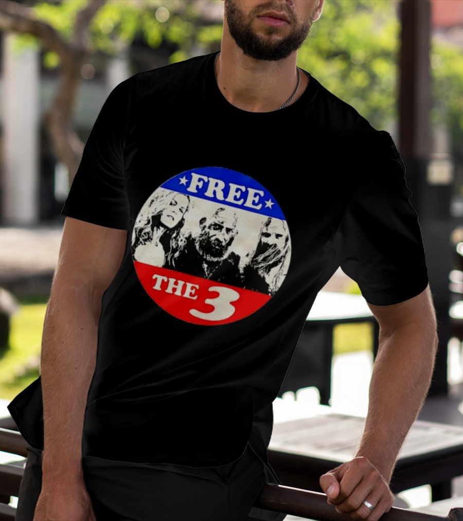 Rob Zombie Free The 3 From Hell Horror Movie T-Shirt