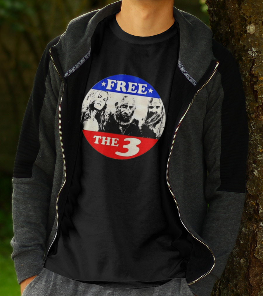 Rob Zombie Free The 3 From Hell Horror Movie T-Shirt