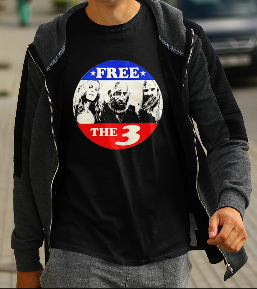 Rob Zombie Free The 3 From Hell Horror Movie T-Shirt