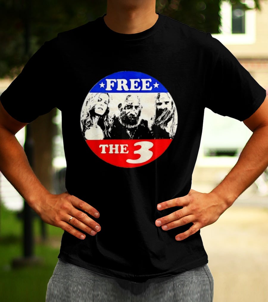 Rob Zombie Free The 3 From Hell Horror Movie T-Shirt