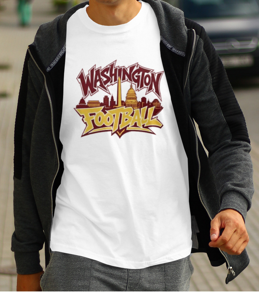 Washington Football Capitol Skyline Monument Landmarks T-Shirt