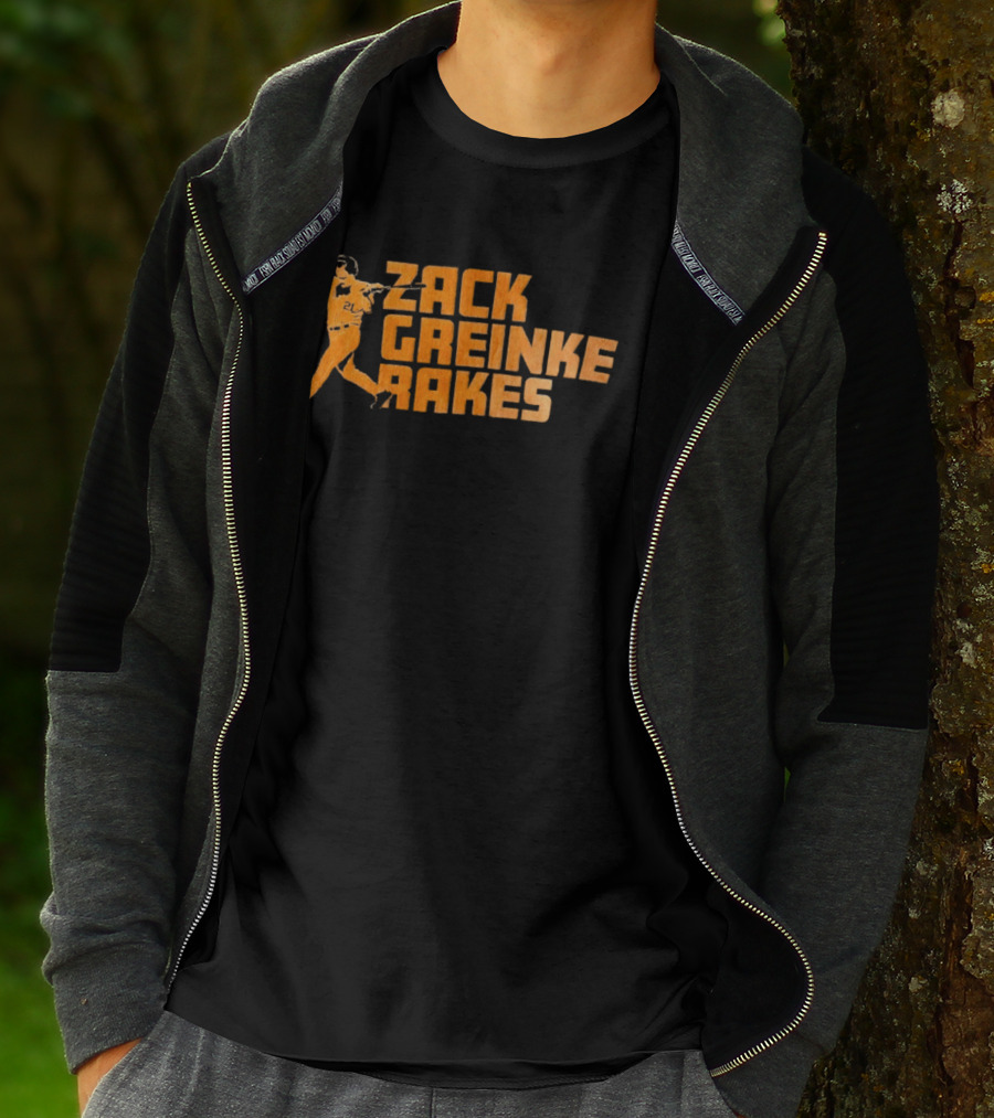 Zack Greinke Rakes Houston Astros Baseball Legend T-Shirt