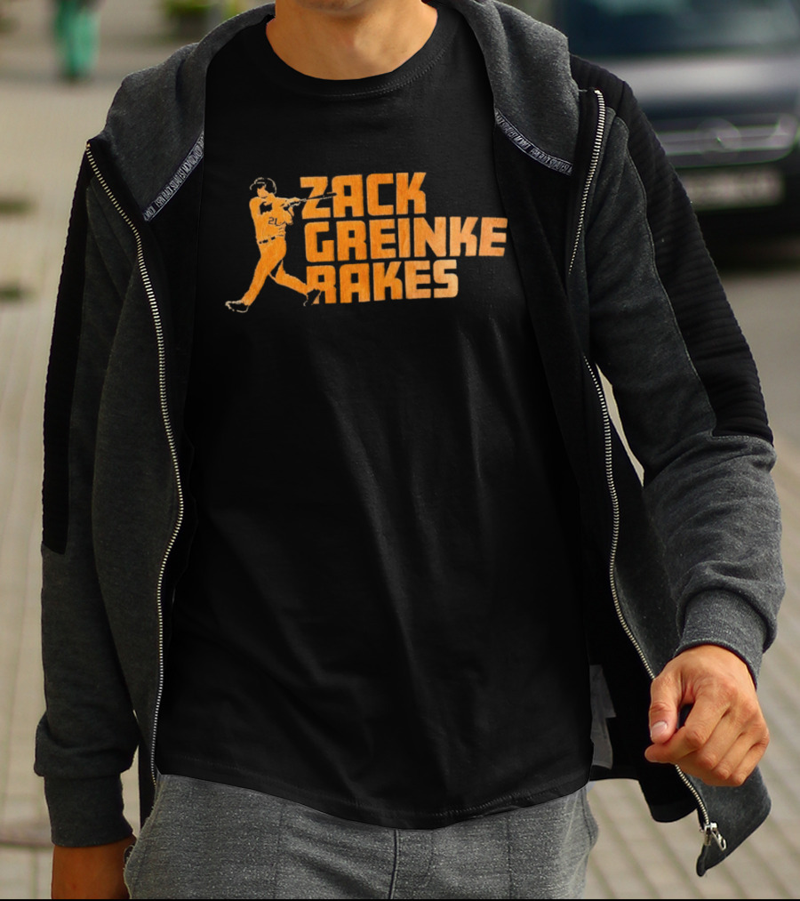 Zack Greinke Rakes Houston Astros Baseball Legend T-Shirt