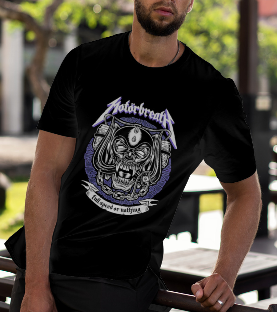 Motorbreath Full Speed Or Nothing Fanged Monster T-Shirt