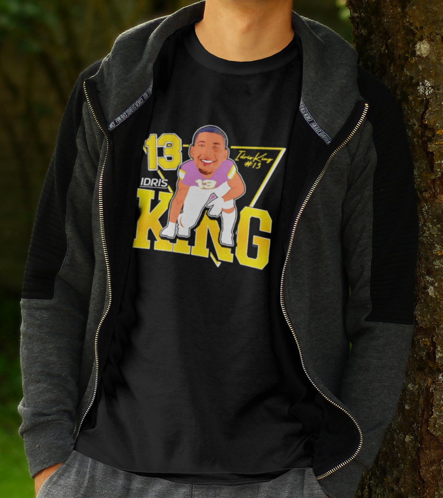 Idris King 13 Tennessee Tech Football Caricature T-Shirt