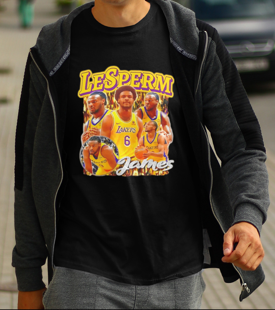 LeSperm James Lakers 90s Bootleg T-Shirt