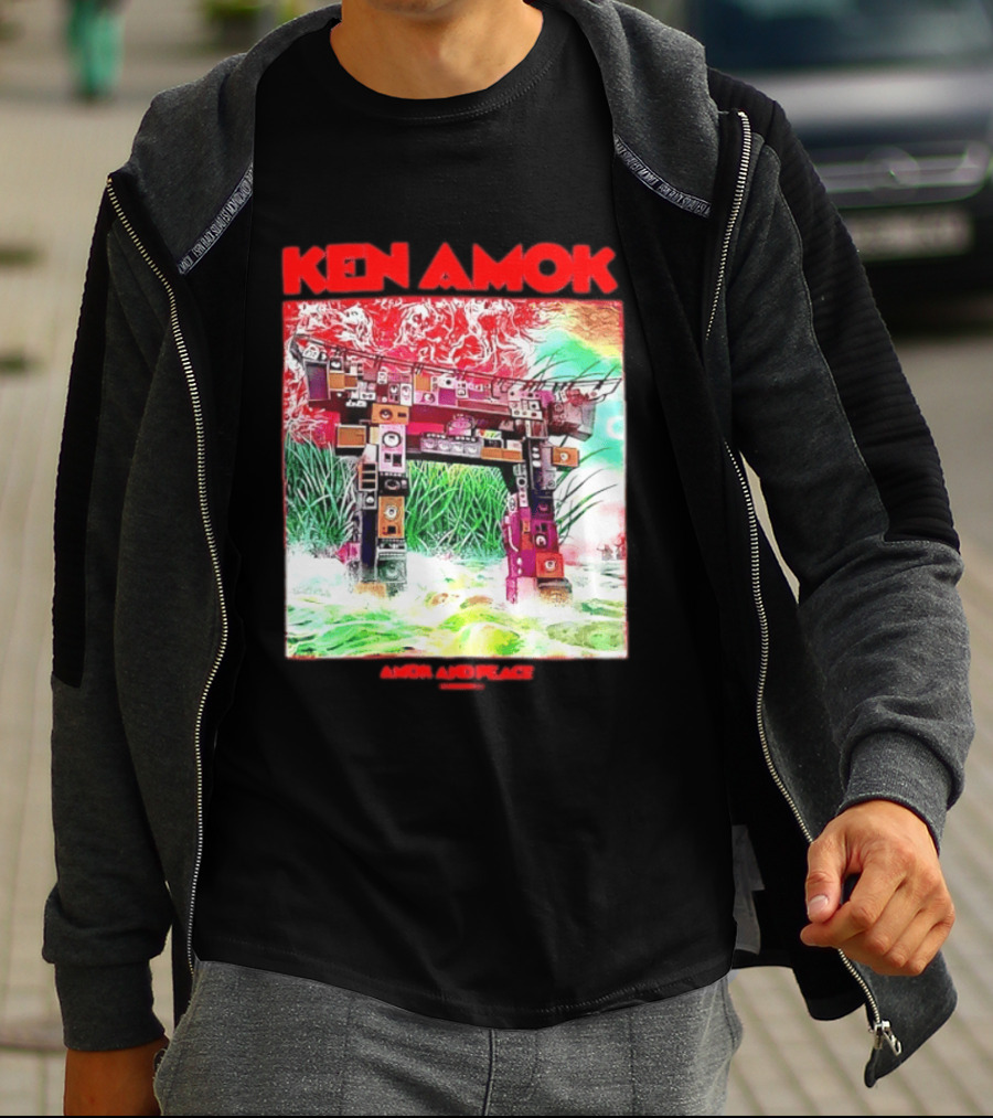 Ken Amok Amok And Peace Speaker Torii Technicolor Gateway T-Shirt