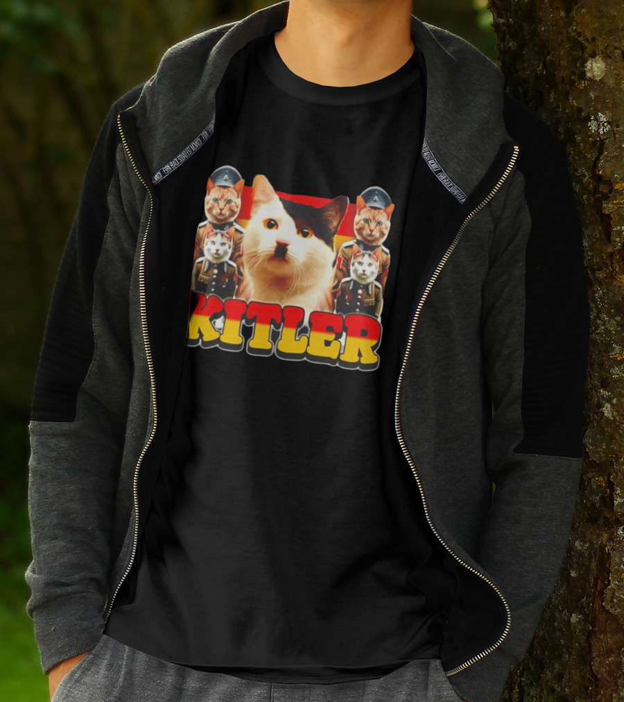 Kitler Meme Cat With German Flag And Cats In Uniforms T-Shirt