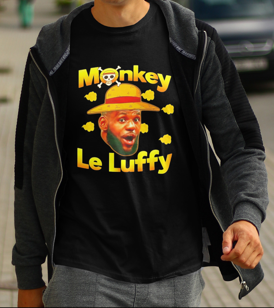 Monkey LeBron James Le Luffy Los Angeles Lakers One Piece T-Shirt