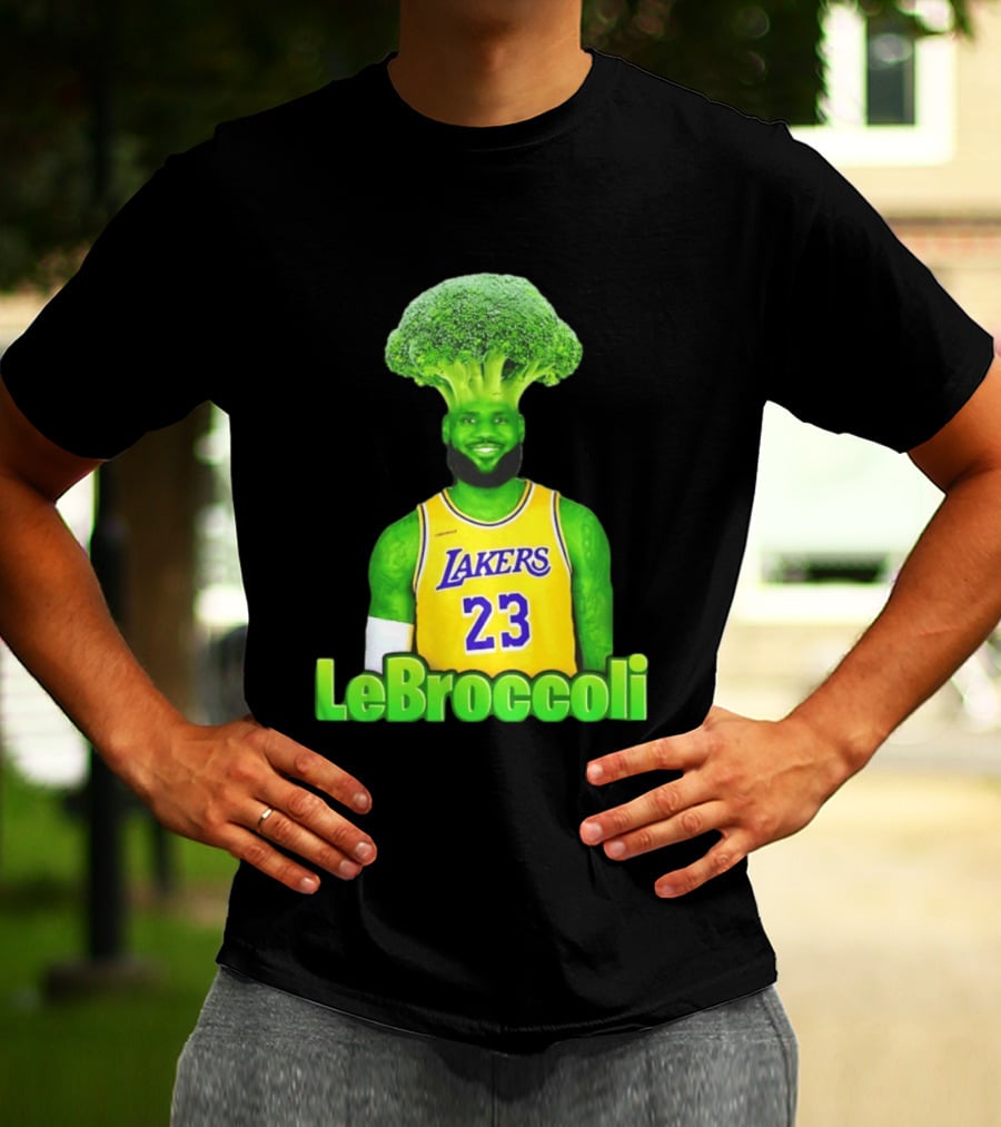 LeBron James Los Angeles Lakers LeBroccoli Lebron 23 NBA Basketball T-Shirt