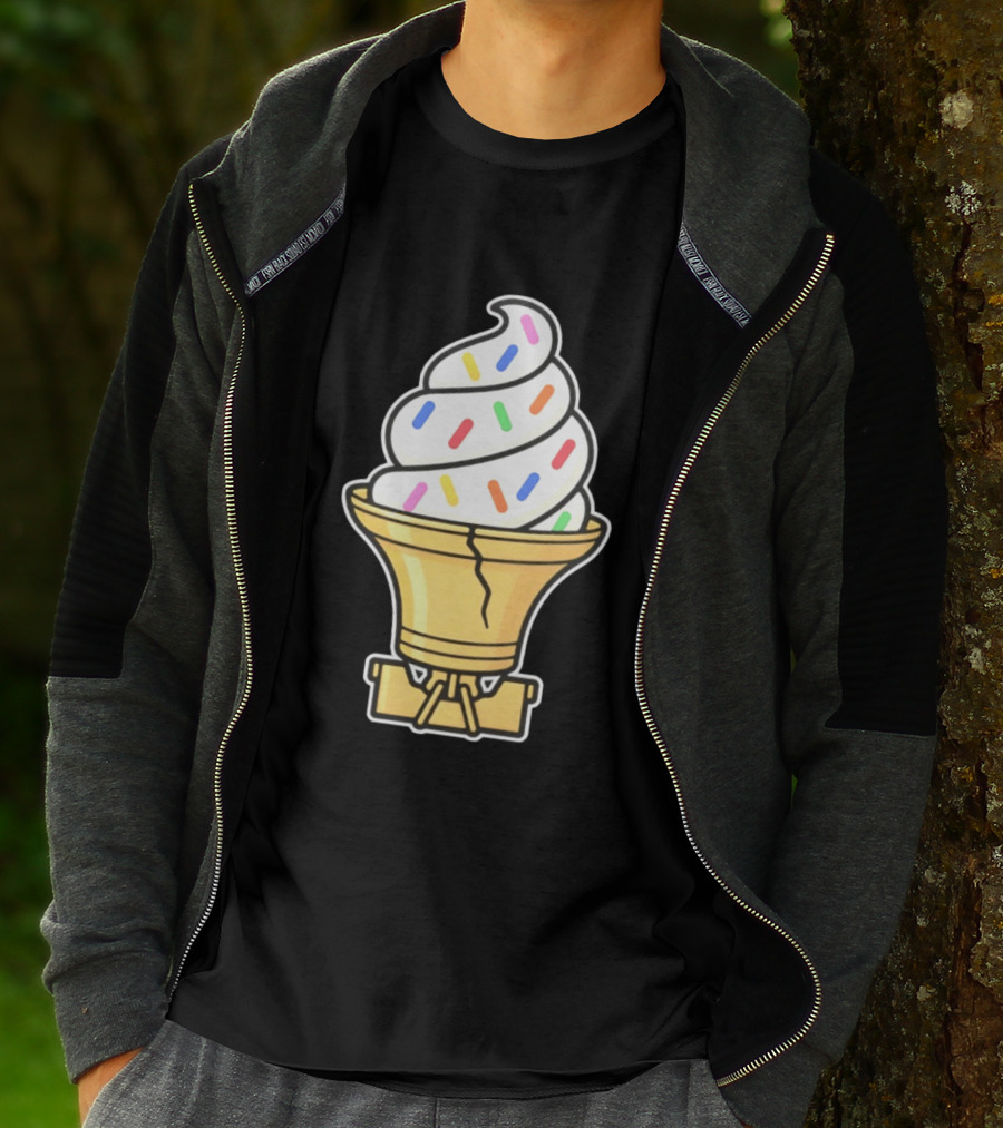 Liberty Bell Ice Cream Cone With Sprinkles Philly T-Shirt