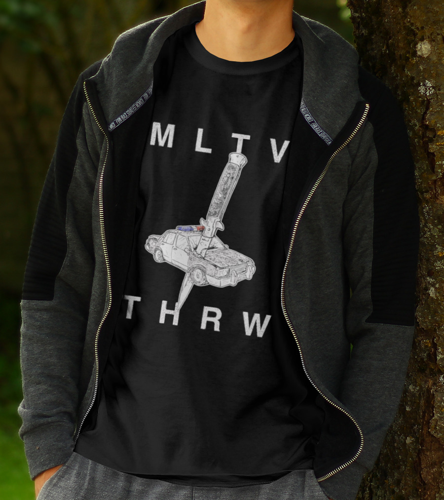 MLTV THRW Police Car Knife Punk T-Shirt