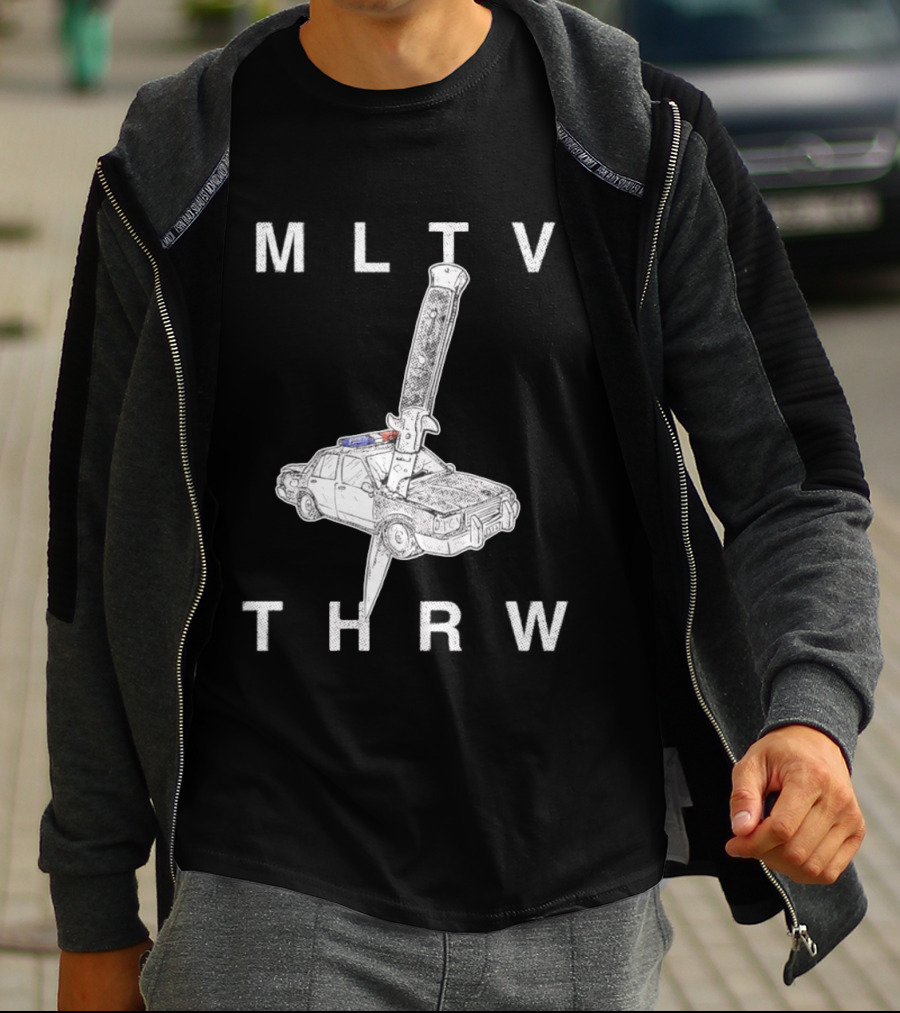 MLTV THRW Police Car Knife Punk T-Shirt
