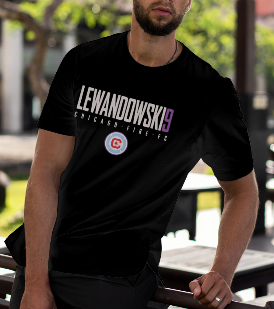 Lewandowski 9 Chicago Fire FC Official Merchandise T-Shirt