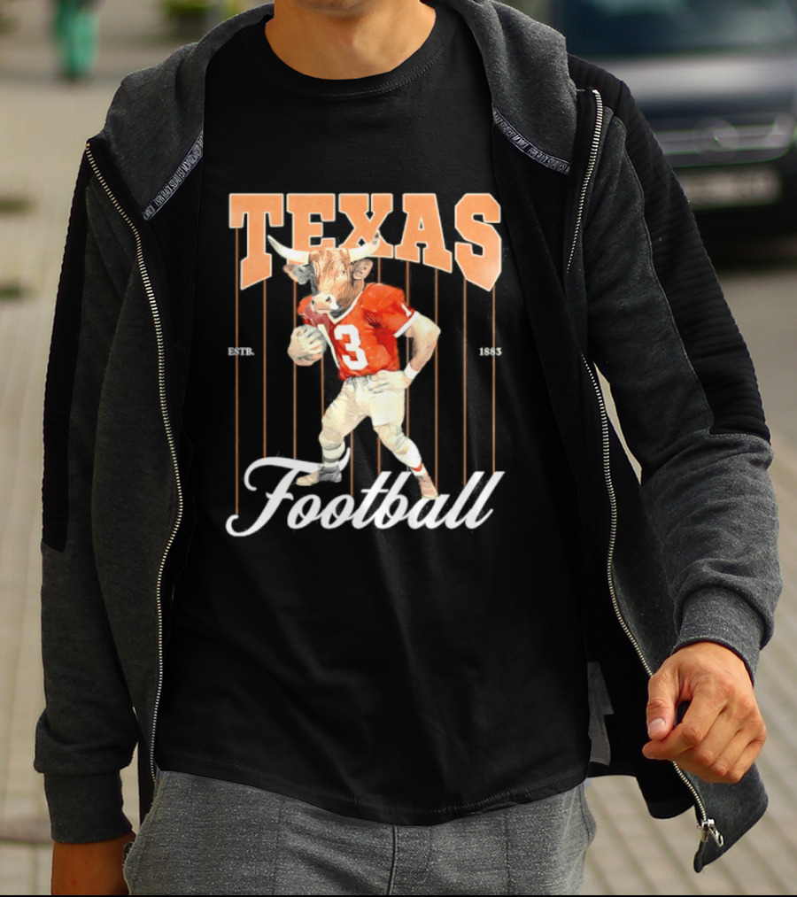 Texas Football Longhorns Estb 1883 Retro Player Jersey T-Shirt