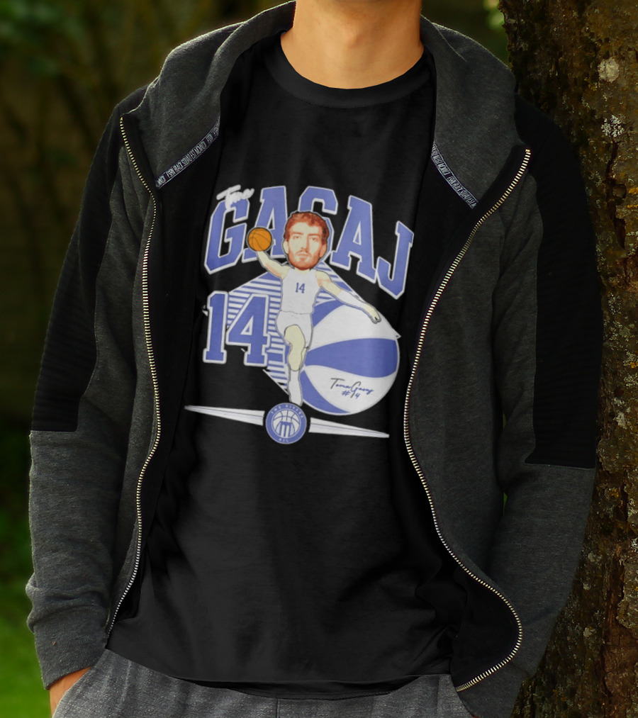 The Gasaj 14 Marietta College Athletics Basketball Caricature T-Shirt