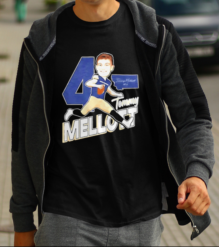Tommy Mellott 4 Montana State Bobcats Caricature T-Shirt