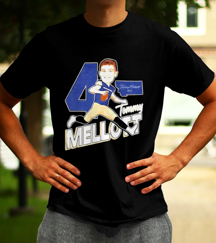 Tommy Mellott 4 Montana State Bobcats Caricature T-Shirt