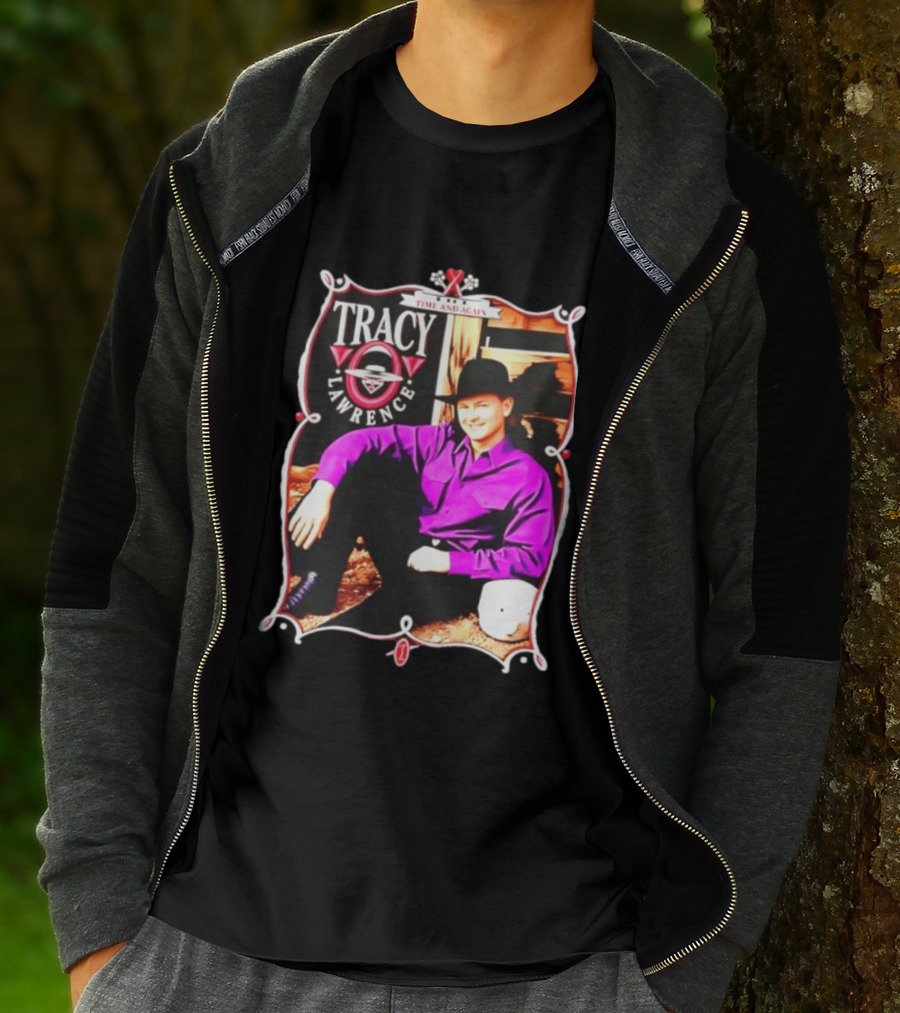 Tracy Lawrence Time And Again Country Music Purple Suit Cowboy Hat T-Shirt